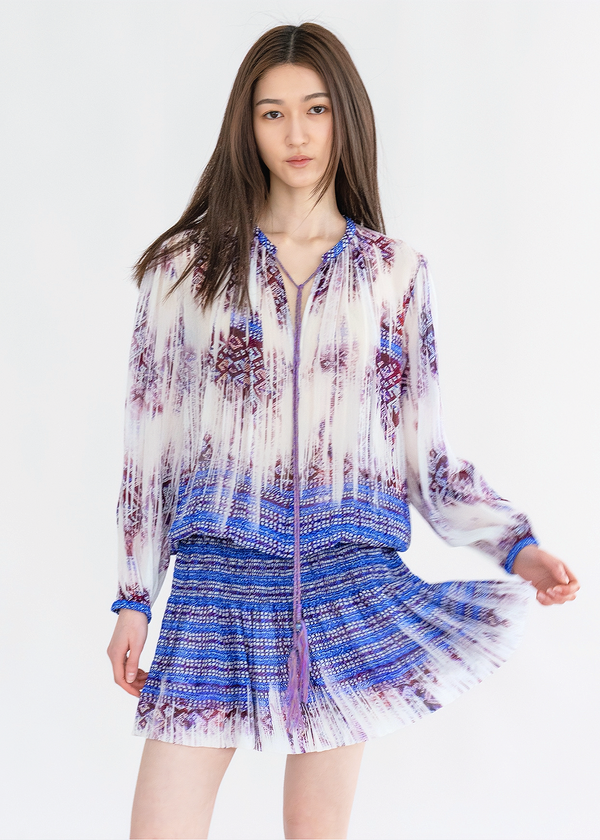 WASHED OUT LI BROCADE PRINT DRESS