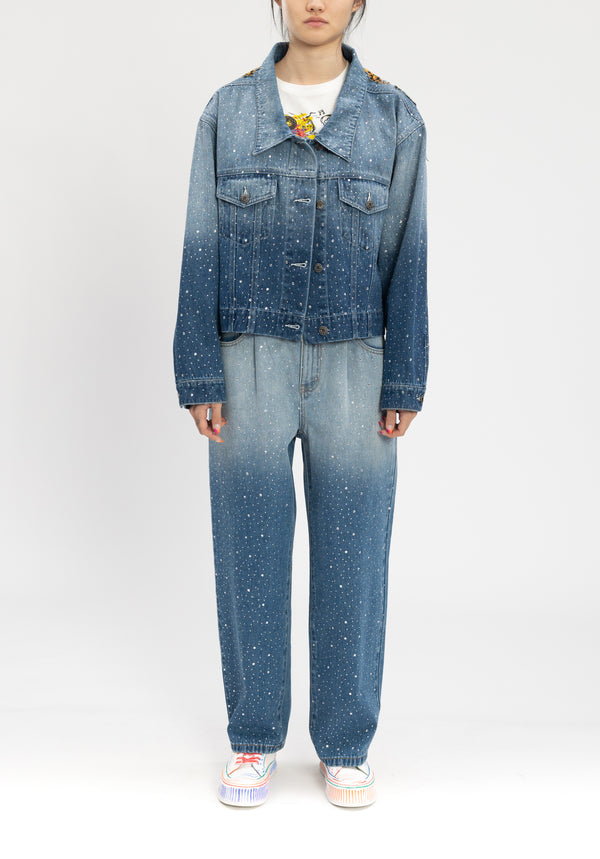 MAHJONG JACQUARD DENIM JEANS – Vivienne Tam Store